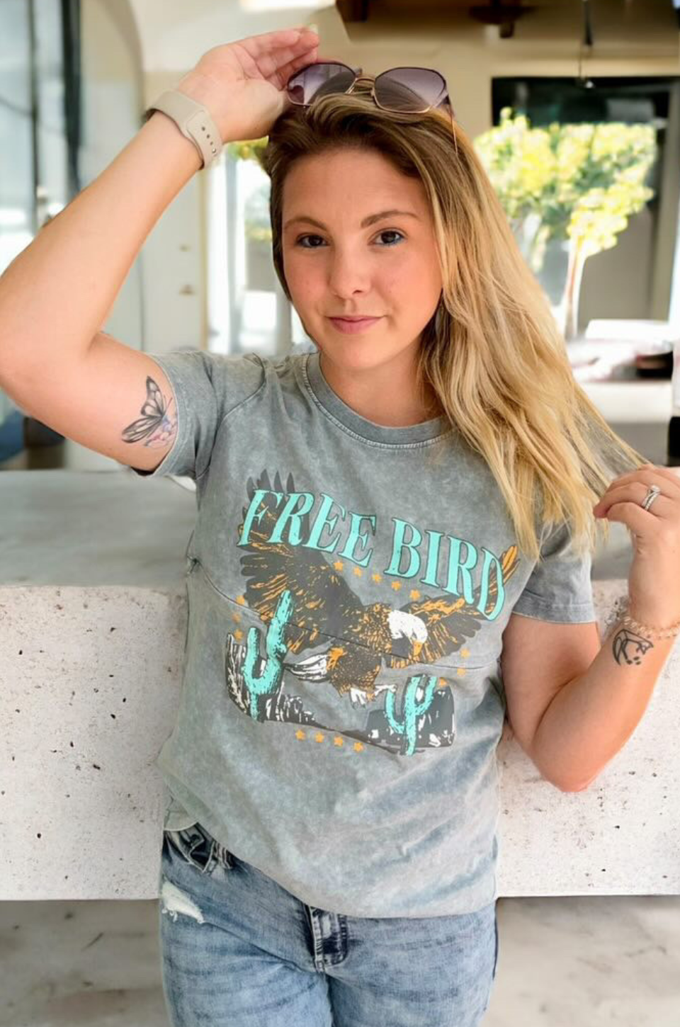 Nursing Queen Free Bird Graphic Nursing Tee