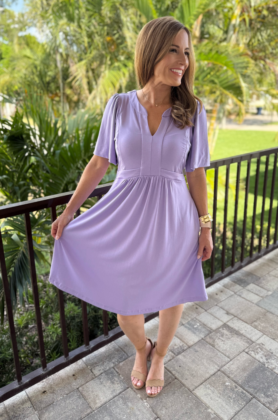 Holy Grail Nursing Dress Short Sleeve Lilac – Nursing Queen
