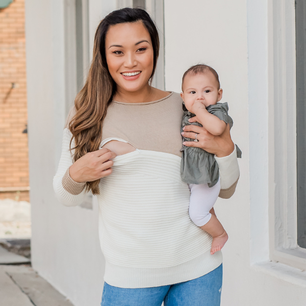 breastfeeding sweater for nursing moms 