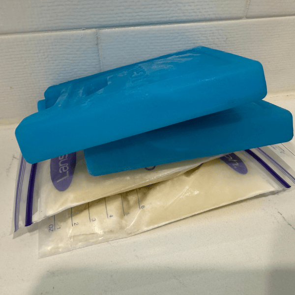 Storing breastmilk while traveling