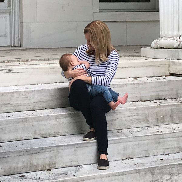 Mom breastfeeding baby