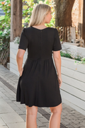 Dress for pumping and nursing moms in black