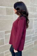 Burgundy tunic for breastfeeding