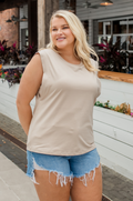 Cap Sleeve Nursing Top - Tan