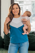 Blue chevron nursing tee