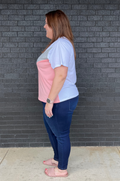 Nursing tee pink chevron