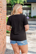 Black nursing tee with hidden zipper access