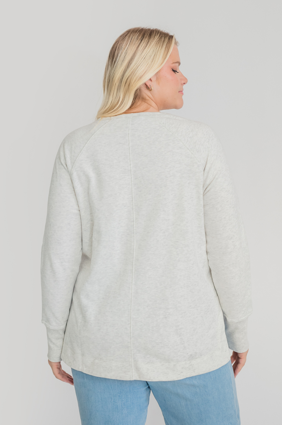 Yoga nursing tunic in light gray