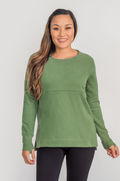 Fern green nursing and pumping sweatshirt