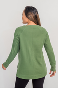 Nursing sweatshirt in green for moms
