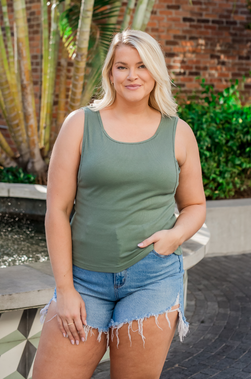 Cotton ribbed nursing tank