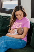 Nursing shirt that says Chasing Babies and Jesus for new moms