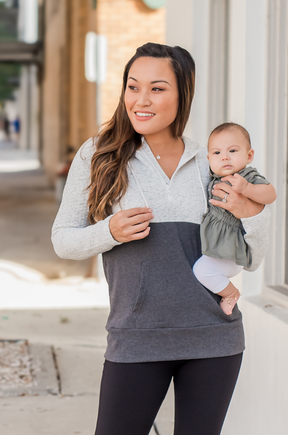 nursing sweater with zipper