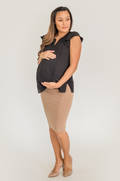 Black dressy blouse for pregnancy and nursing moms