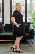 Black nursing dress for new mom