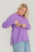 Breastfeeding tunic in purple