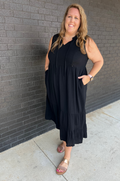 plus size nursing midi dress