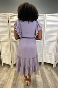 purple cotton nursing dress