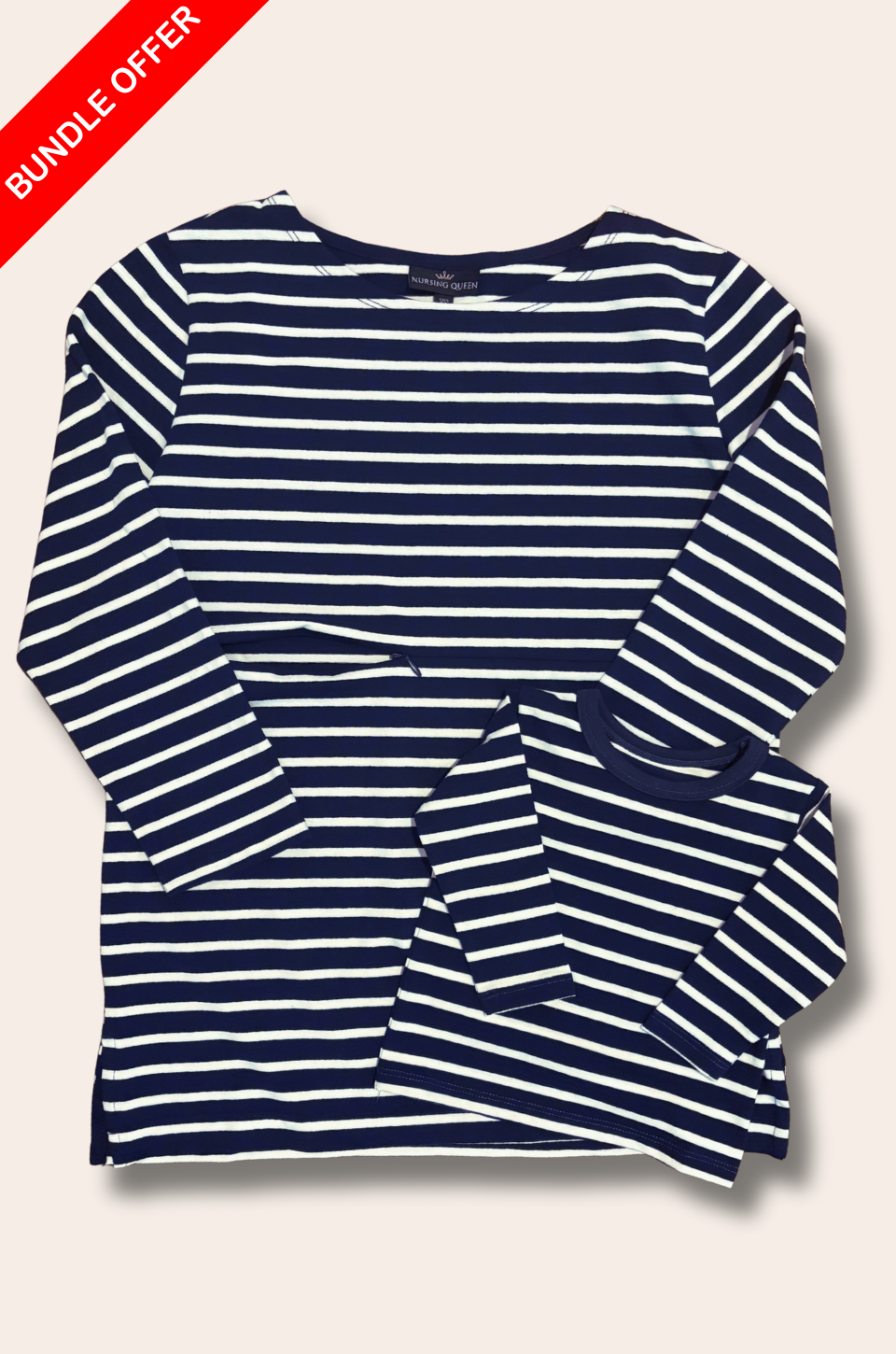 matching mom and baby stripes tops nursing