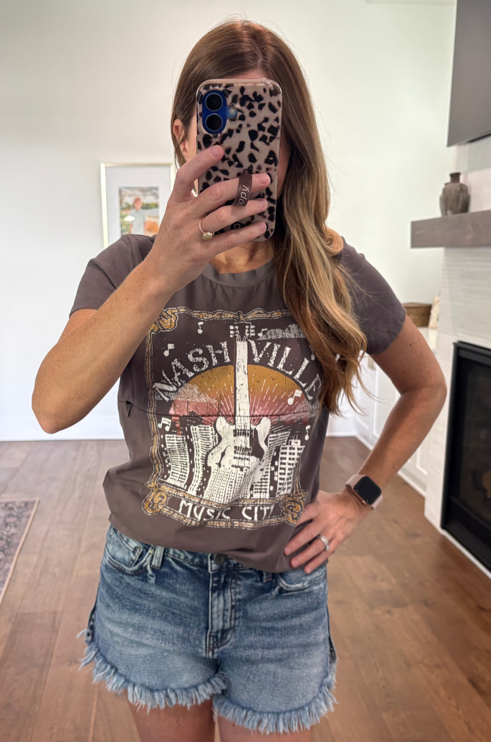 Cotton "Nashville" Nursing T-Shirt- Gray 2.0