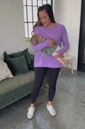 Purple yoga nursing tunic