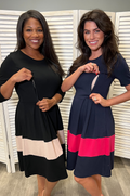 Fit and flare dress for moms 