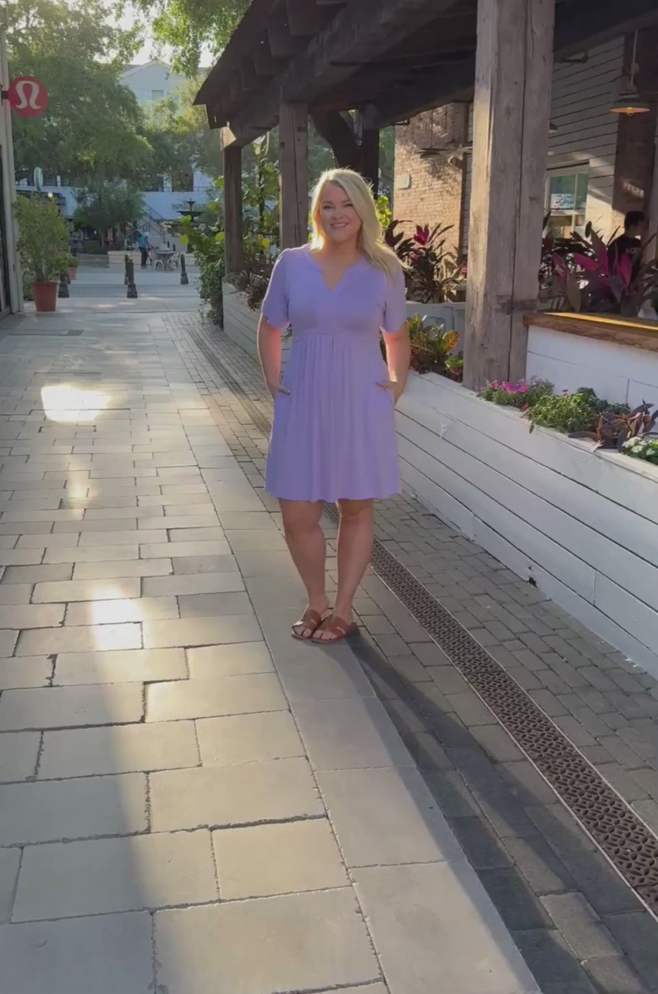 Lilac breastfeeding dress