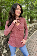 red nursing sweater