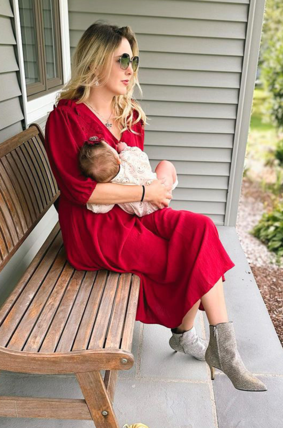 Midi Length Nursing Dress Ruby Nursing Queen