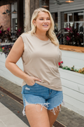 Cap Sleeve Nursing Top - Tan