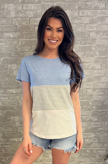 blue nursing tee