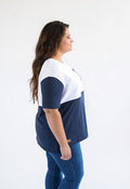 colorblock cotton nursing tshirt