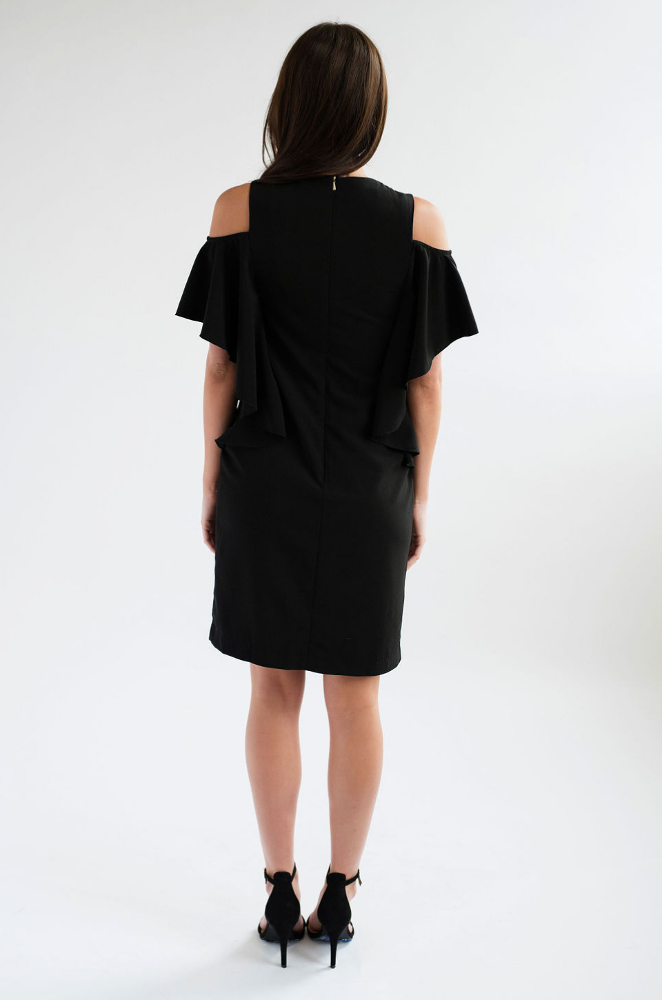 Formal Nursing Dress Hidden Zippers Black