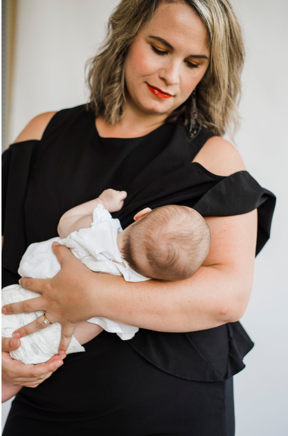 FINAL SALE Formal Nursing Dress Hidden Zippers Black Nursing Queen