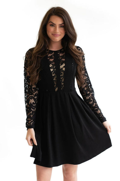 chinese dress ladies Black Lace Nursing Dress – Nursing Queen