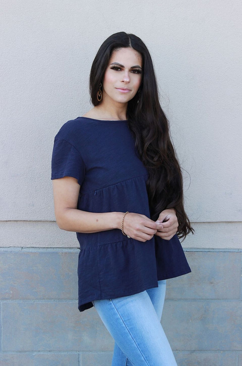 Nursing Friendly Ruffled Corset Top main image 0