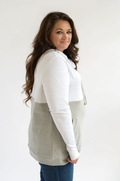 Long sleeve breastfeeding top plus size
