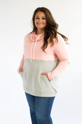 Nursing sweatshirt pink and gray