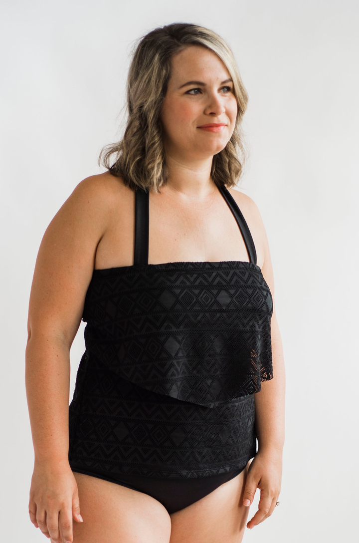 Breastfeeding Swimwear Black Tankini