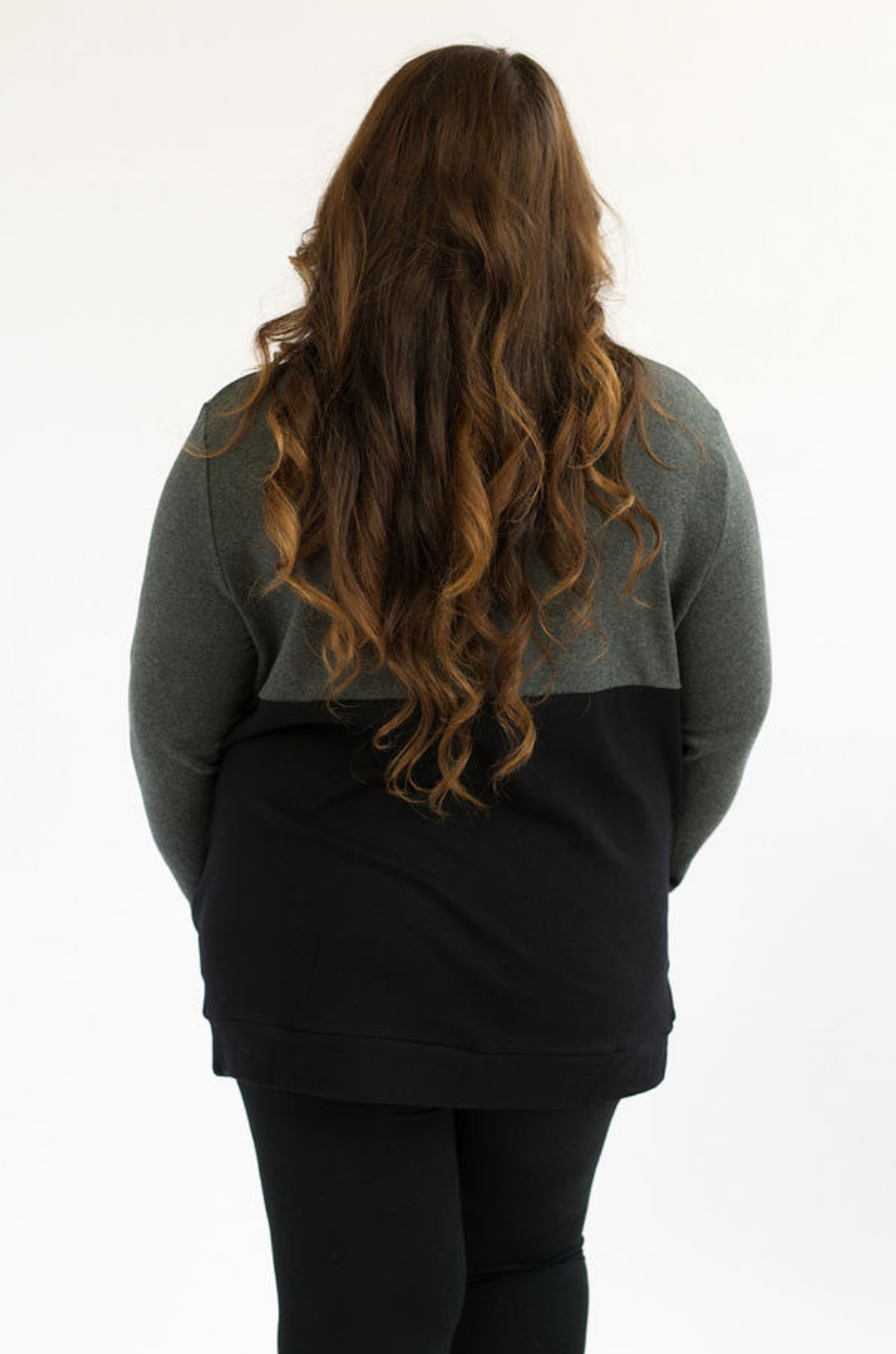 Nursing Pullover with Hidden Zipper Dark Gray Black Nursing Queen